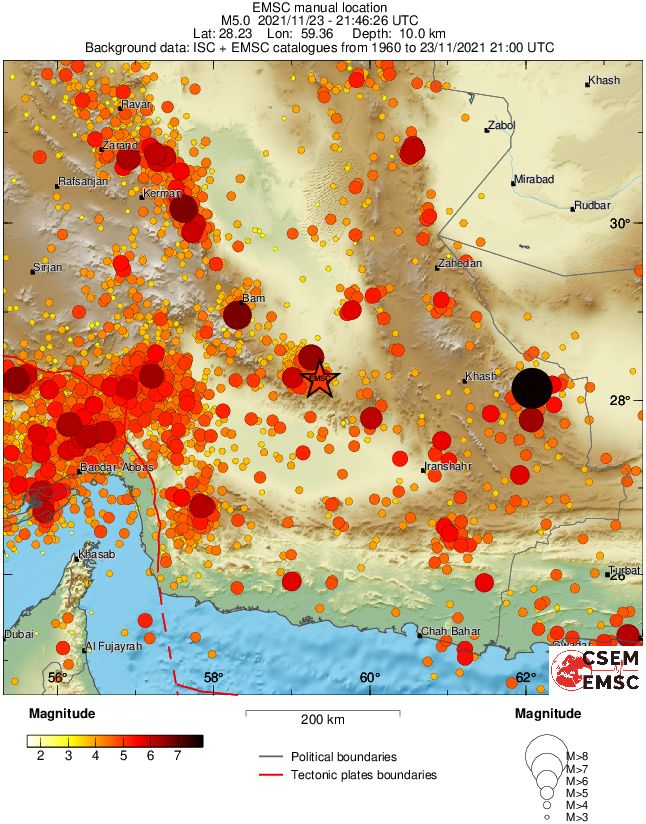 regional magnitude historical seismicity