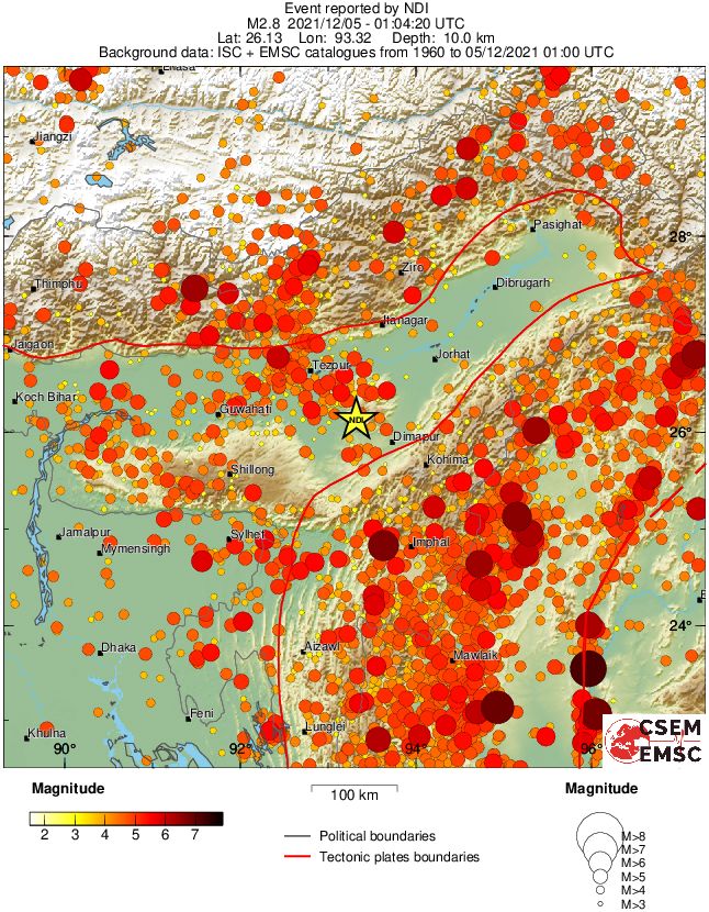 regional magnitude historical seismicity
