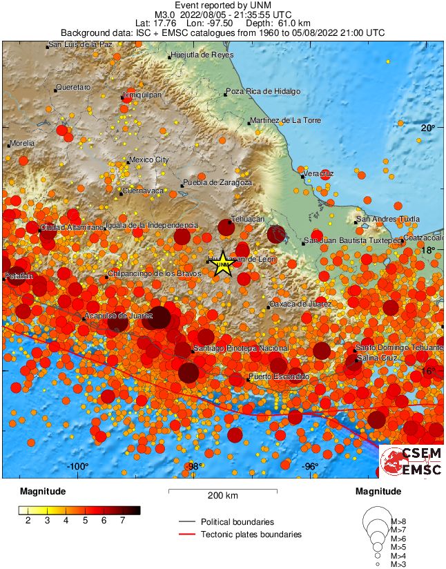 regional magnitude historical seismicity