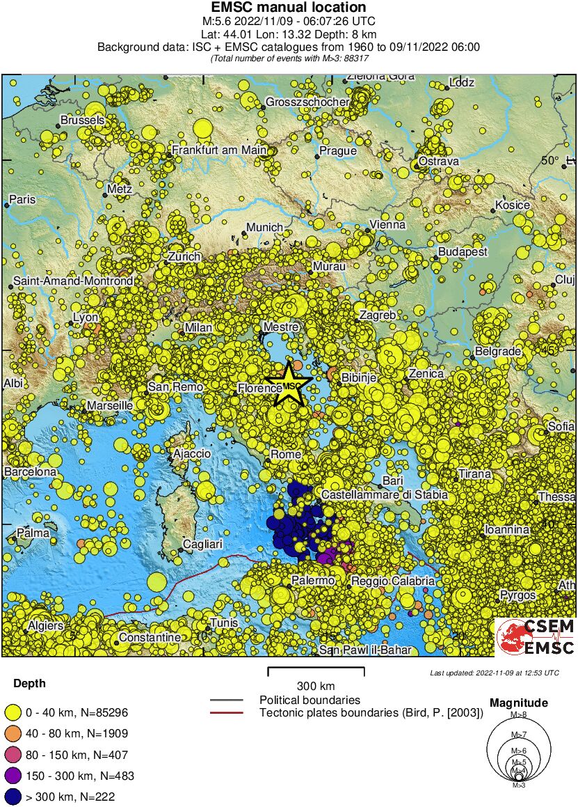 wide historical seismicity
