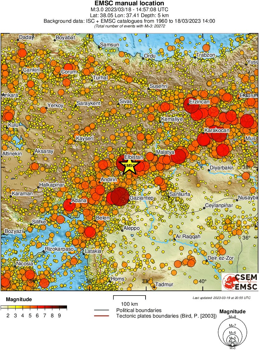 regional magnitude historical seismicity