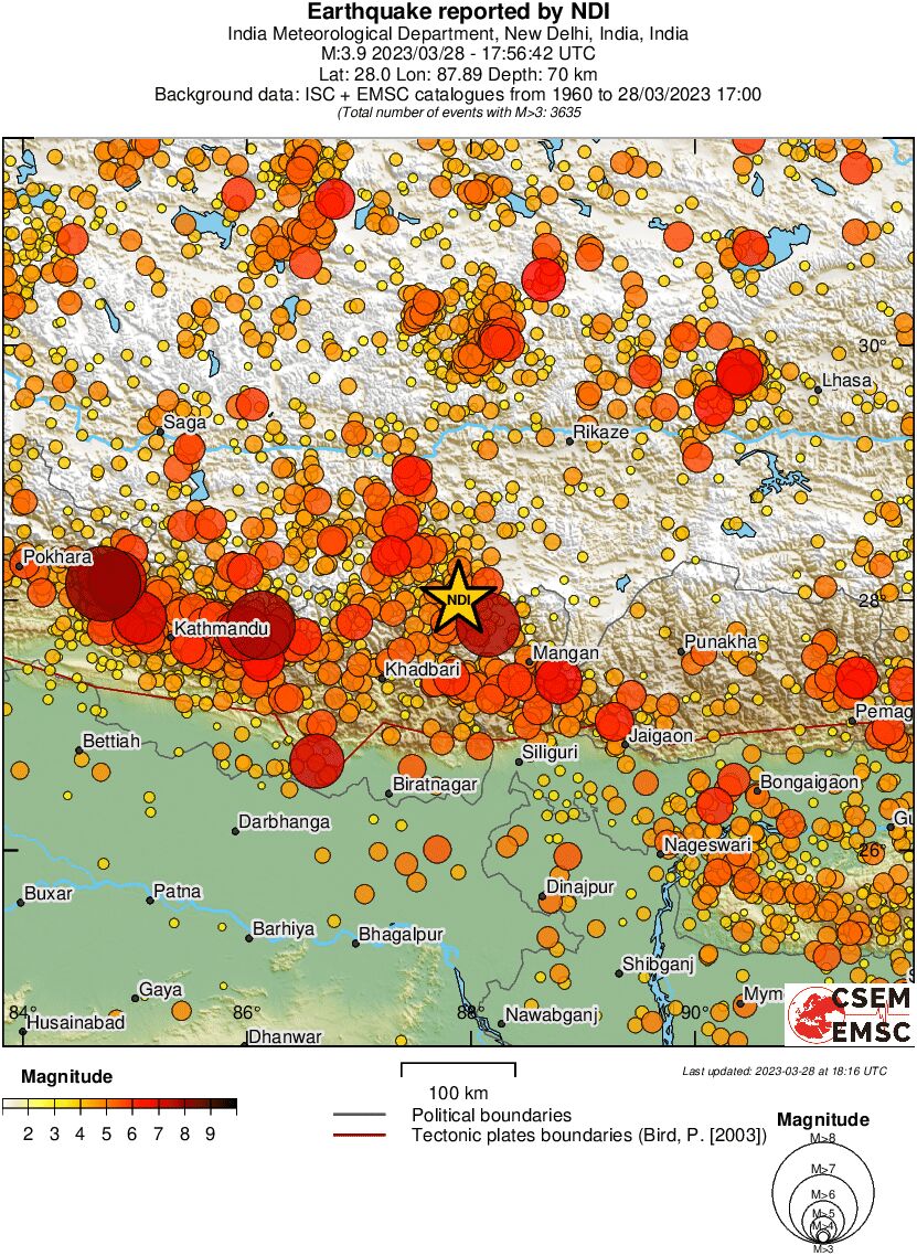 regional magnitude historical seismicity