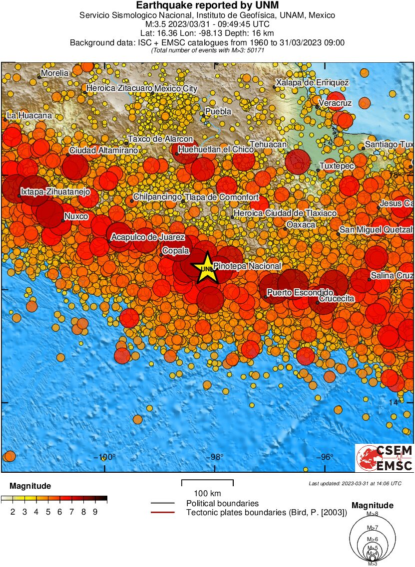 regional magnitude historical seismicity