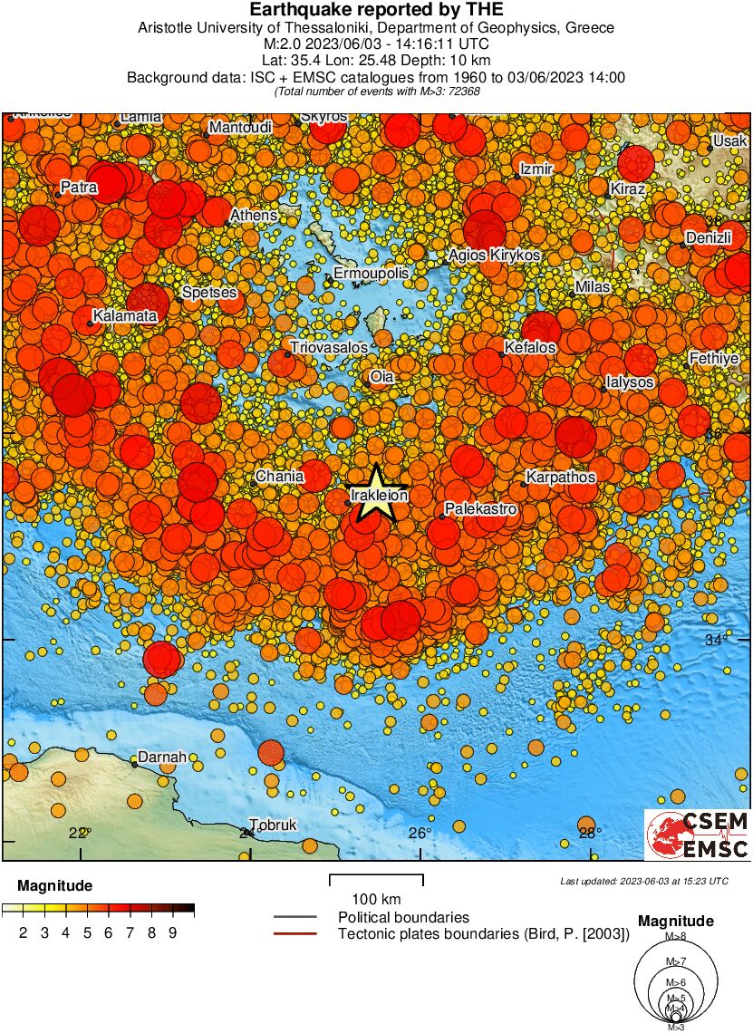 regional magnitude historical seismicity