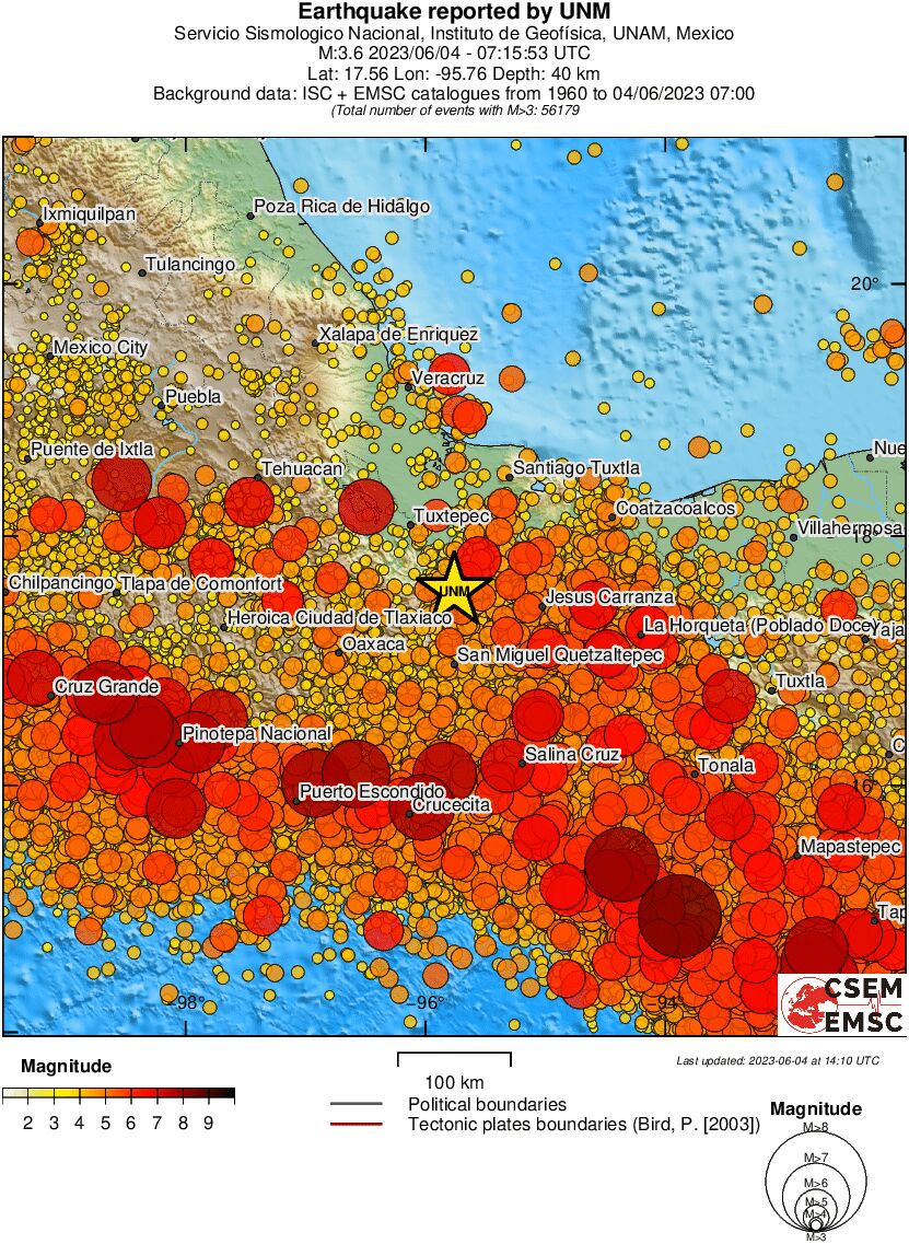 regional magnitude historical seismicity