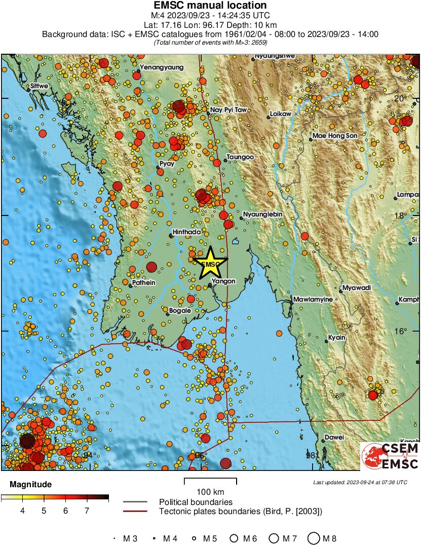 regional magnitude historical seismicity