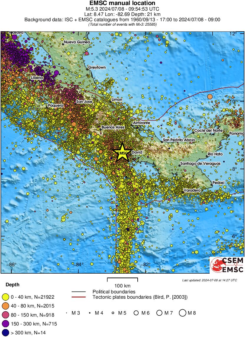 regional historical seismicity