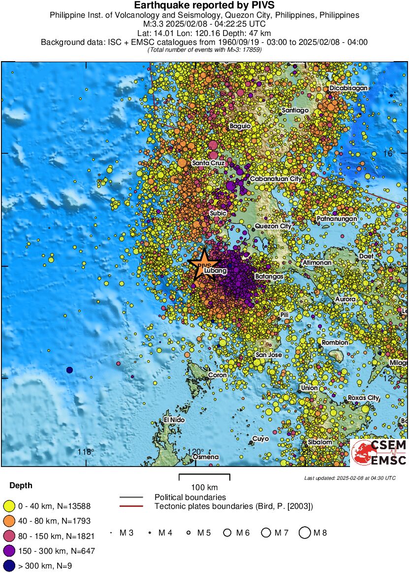 regional historical seismicity