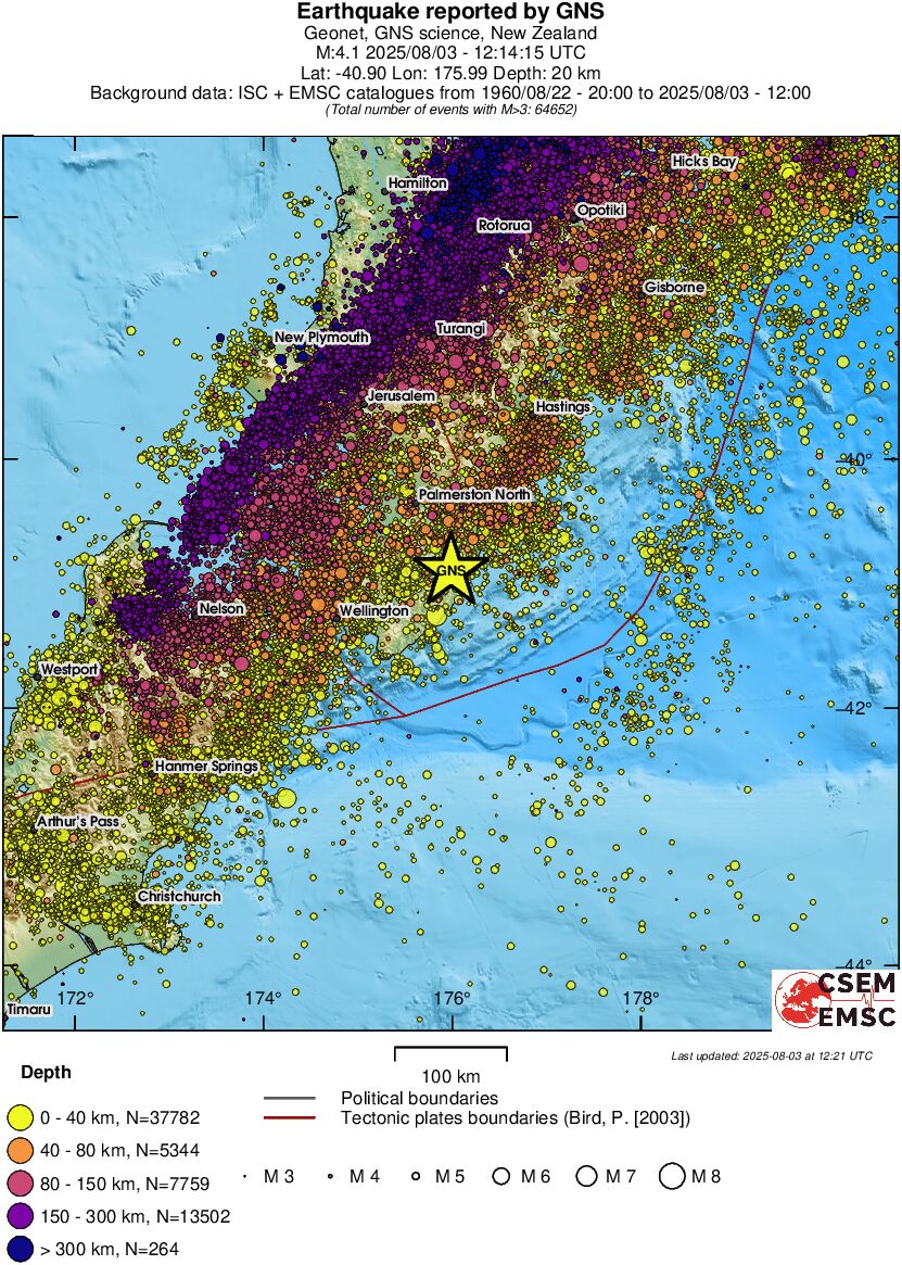 regional historical seismicity