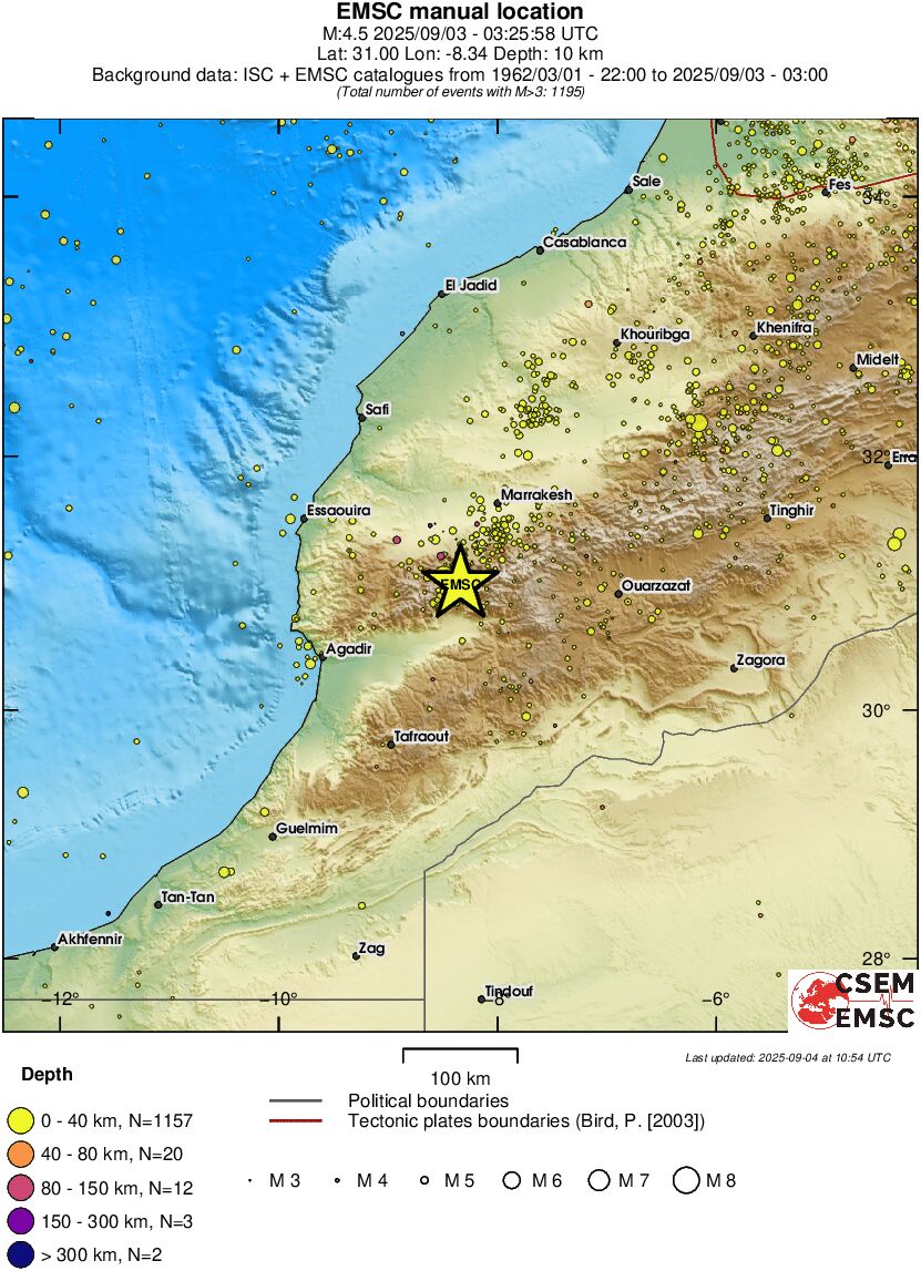 regional historical seismicity