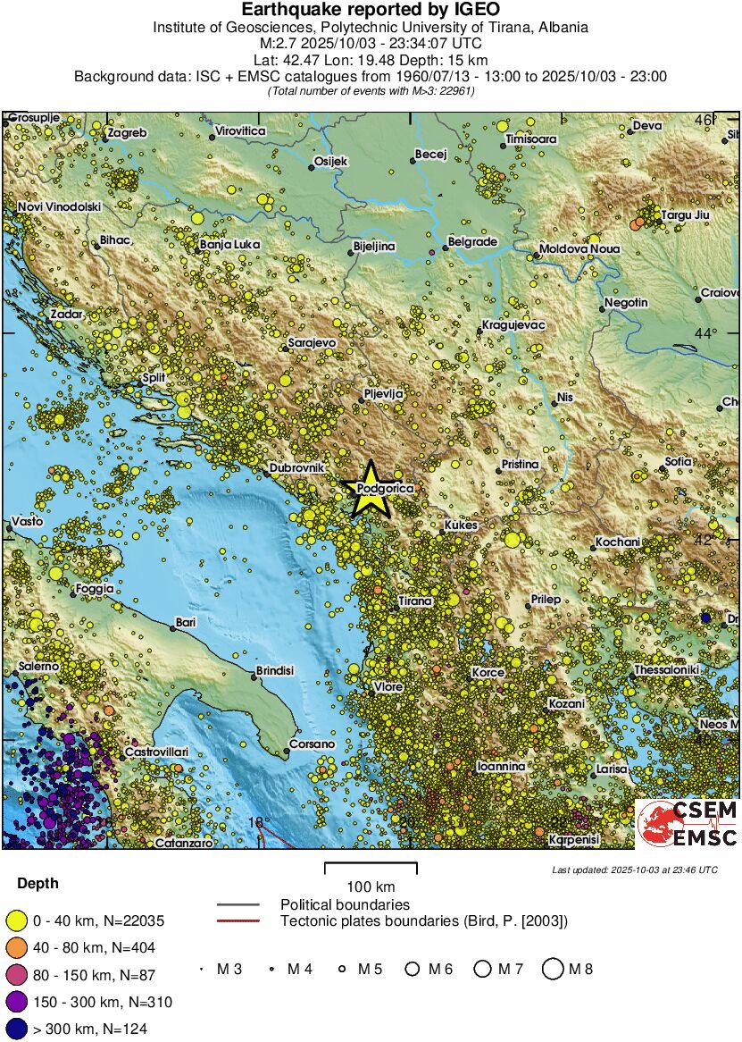 regional historical seismicity