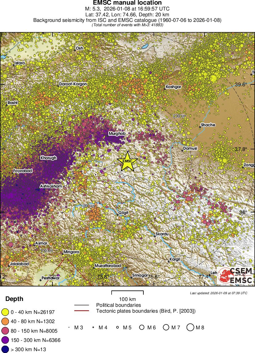 regional historical seismicity