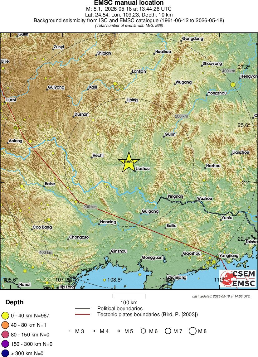 regional historical seismicity