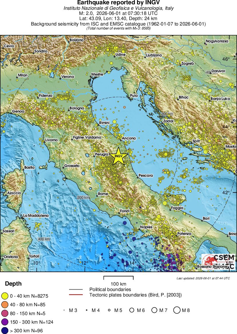regional historical seismicity