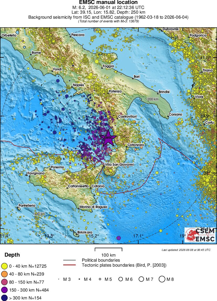 regional historical seismicity