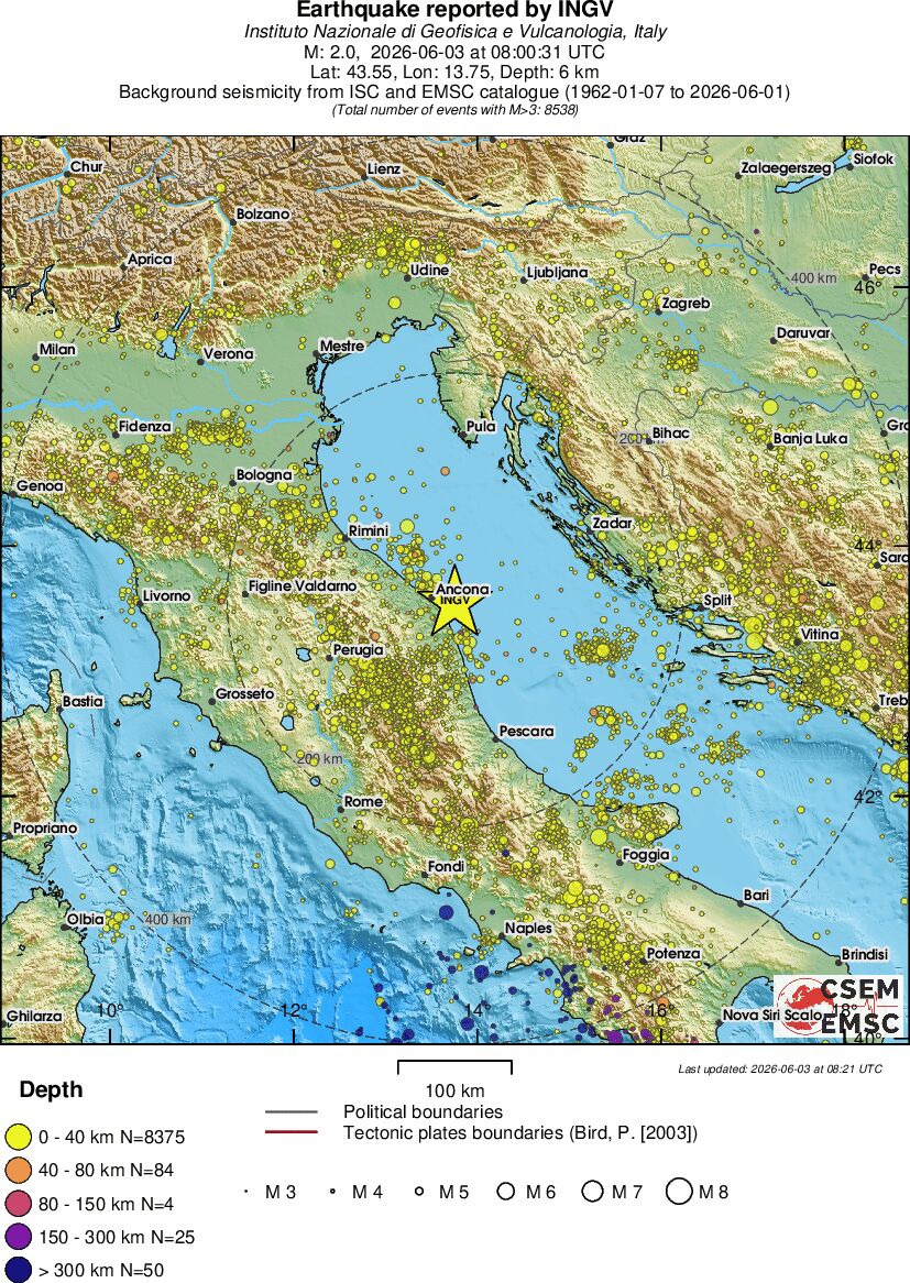 regional historical seismicity