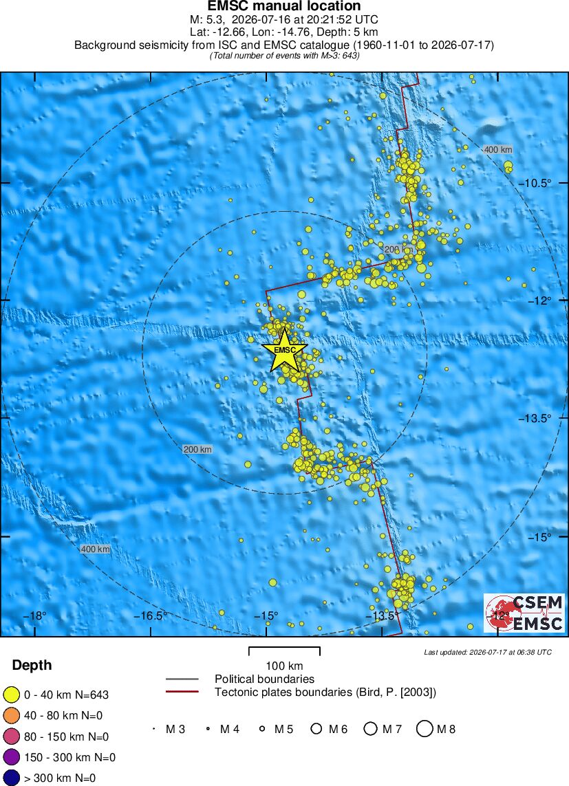 regional historical seismicity