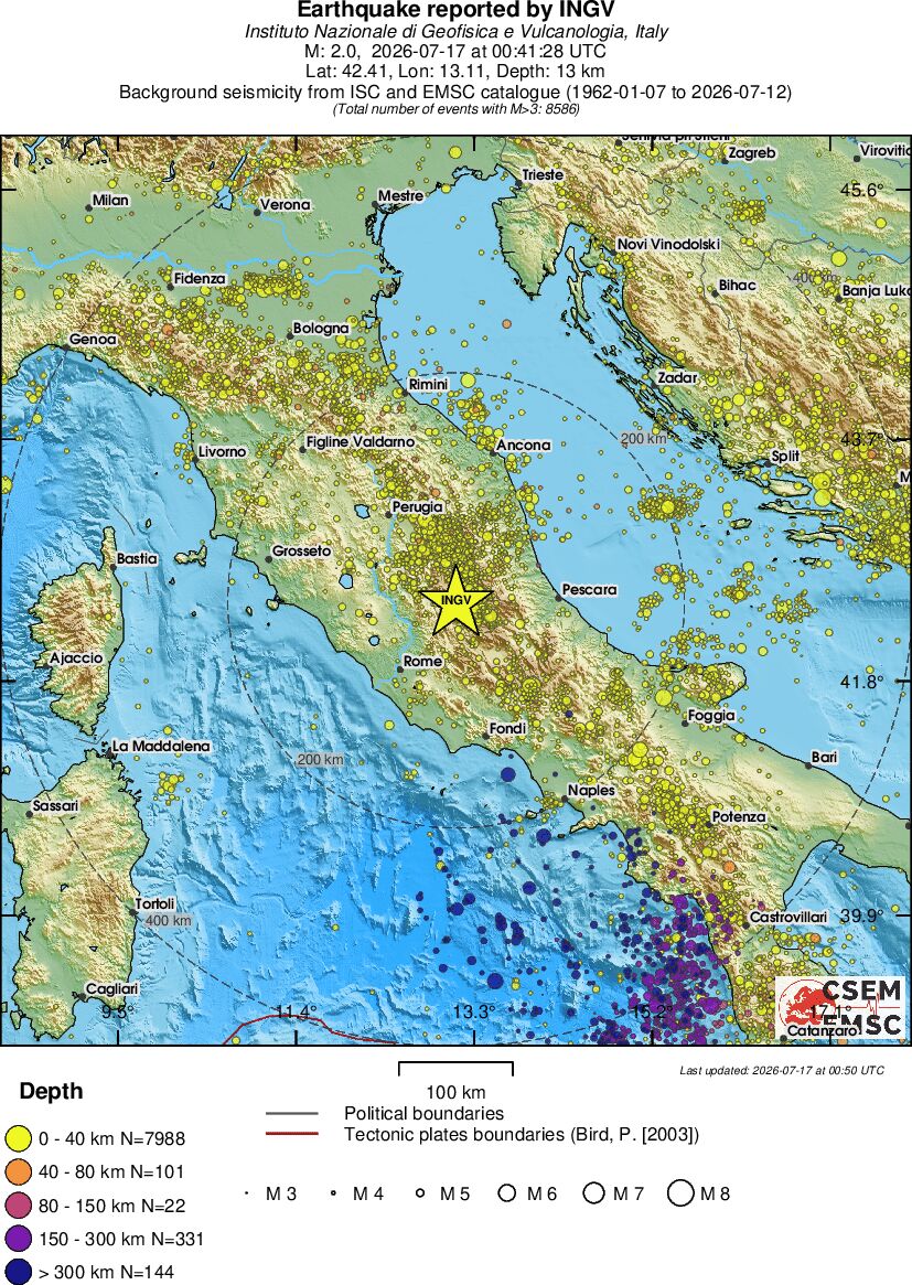 regional historical seismicity