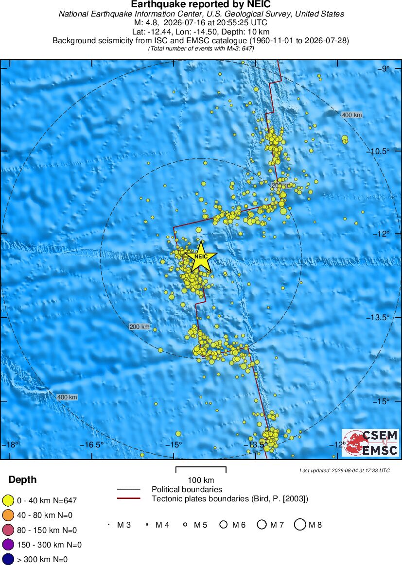 regional historical seismicity