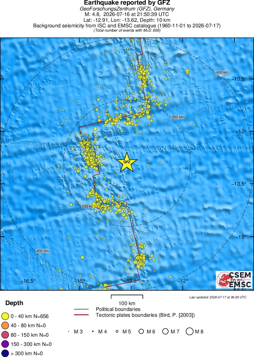 regional historical seismicity
