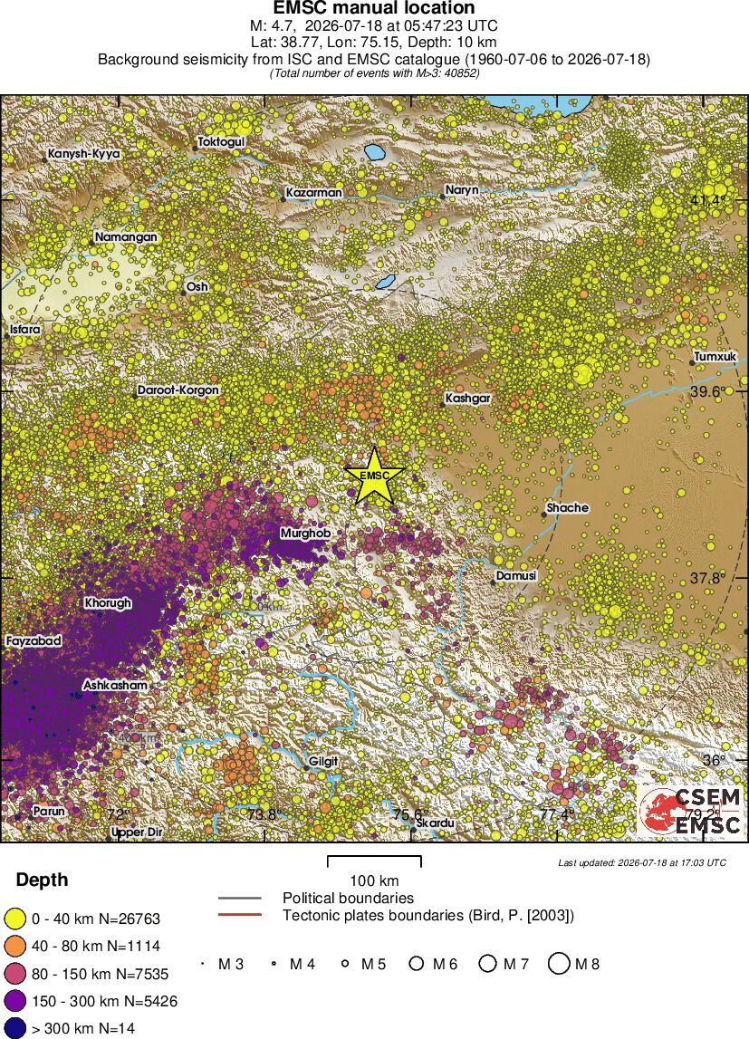 regional historical seismicity