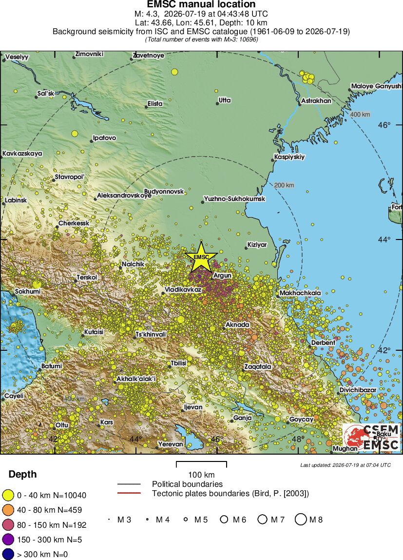 regional historical seismicity