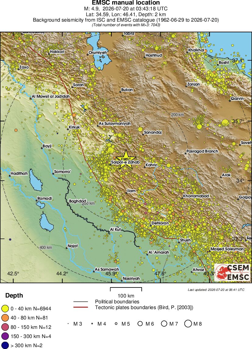 regional historical seismicity
