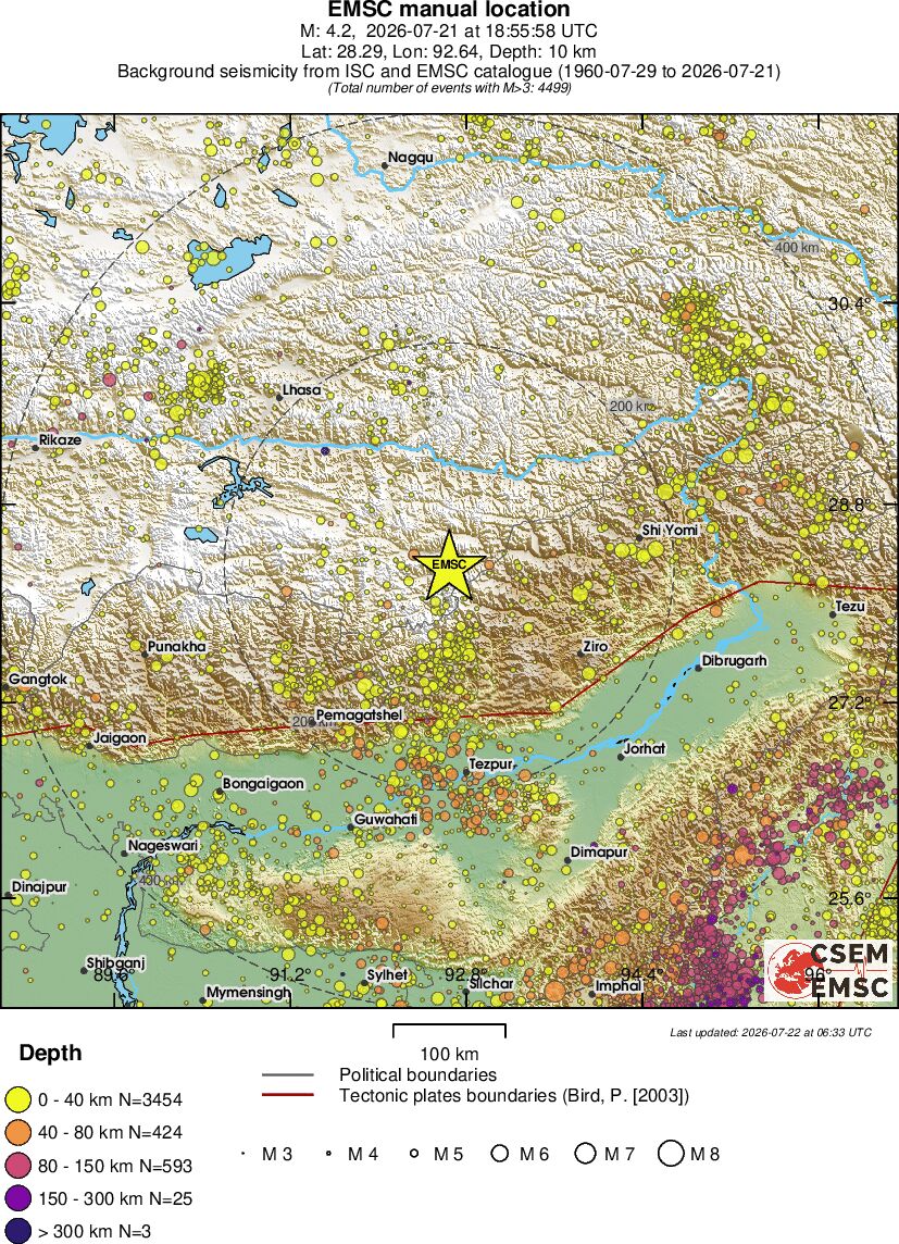regional historical seismicity