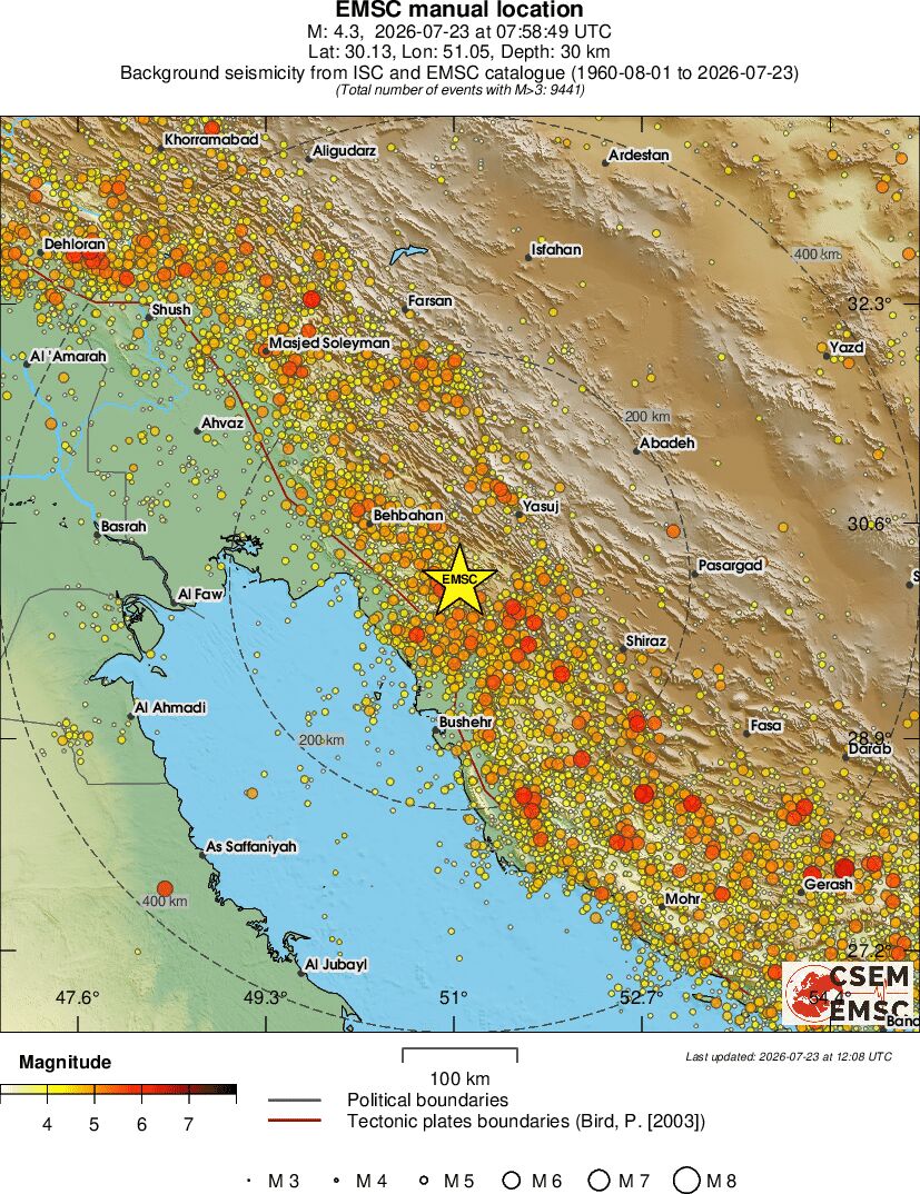 regional magnitude historical seismicity