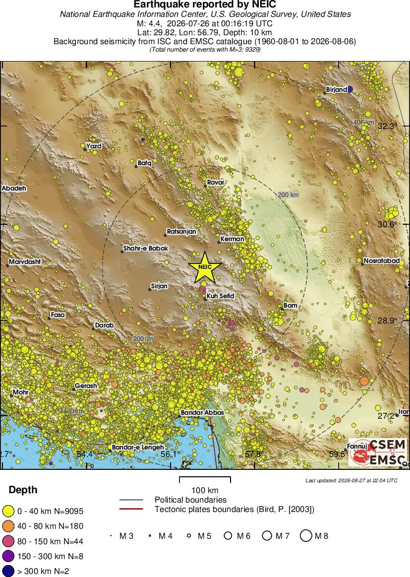 regional historical seismicity