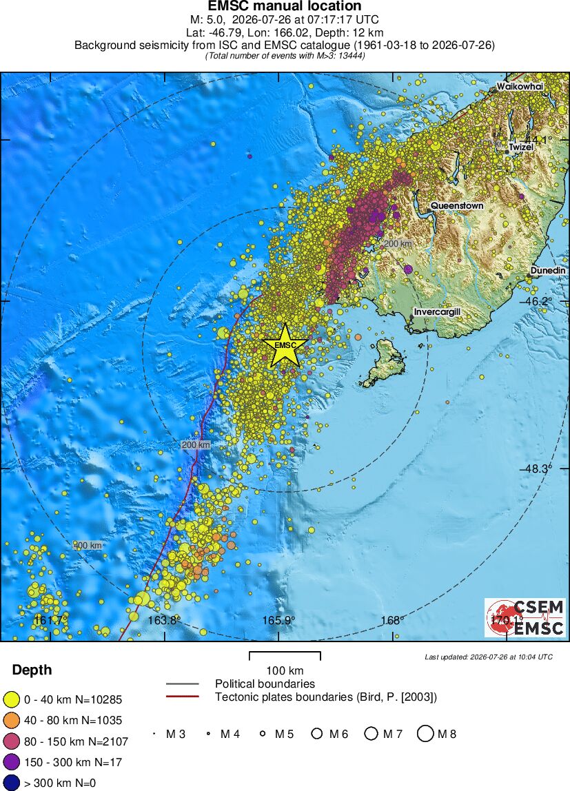 regional historical seismicity