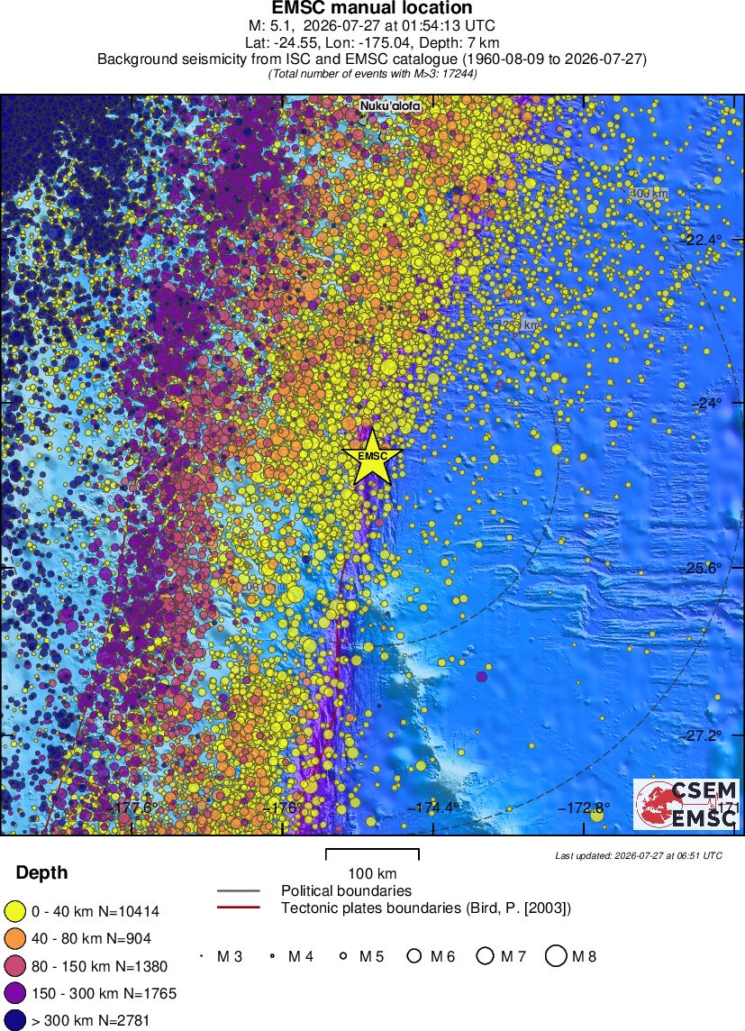 regional historical seismicity