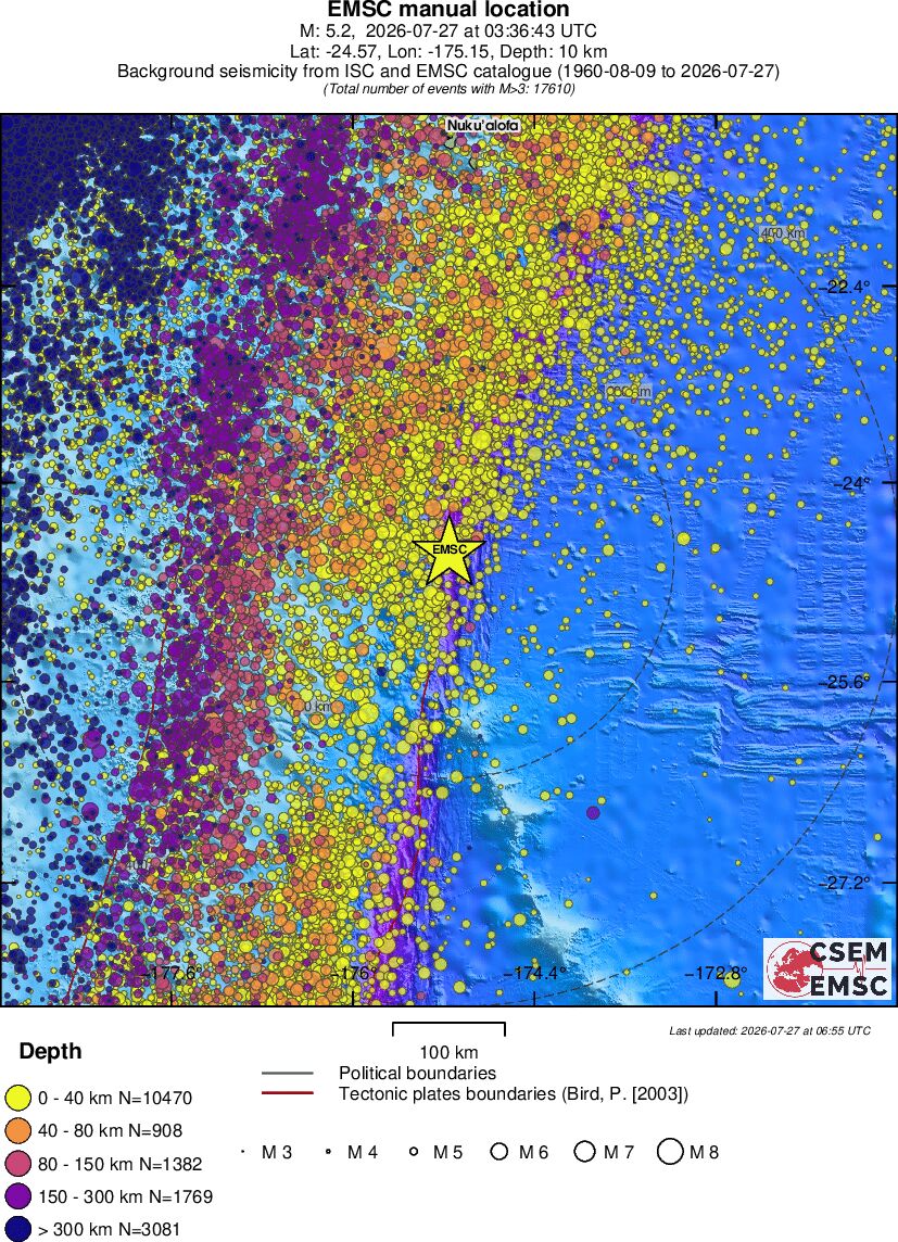 regional historical seismicity