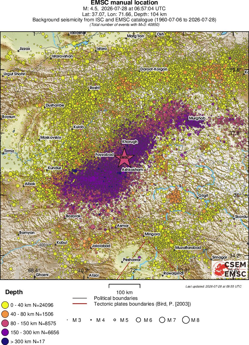 regional historical seismicity