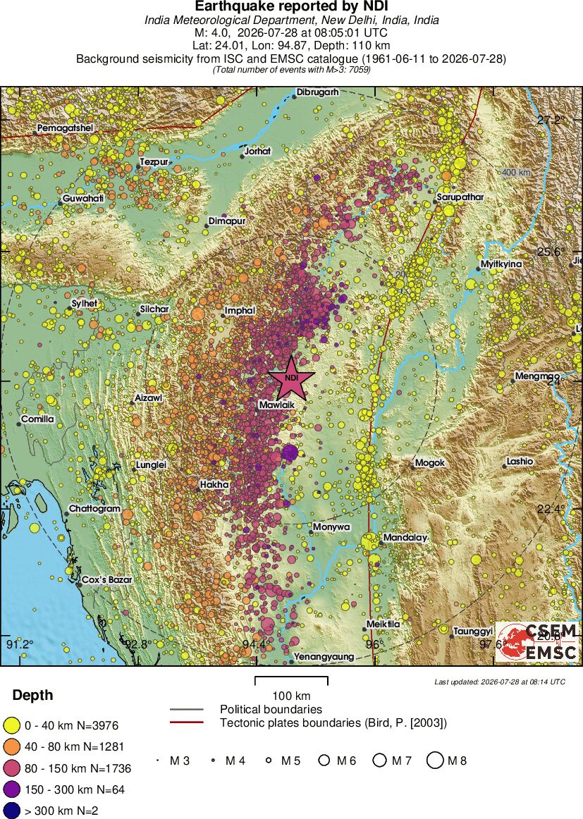 regional historical seismicity