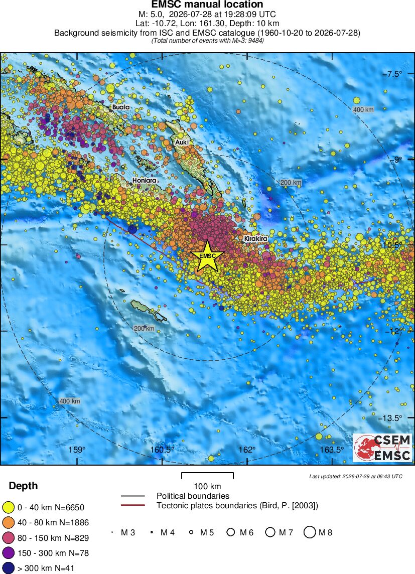 regional historical seismicity