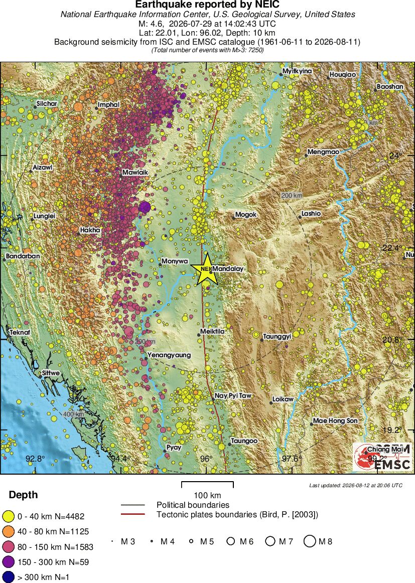 regional historical seismicity