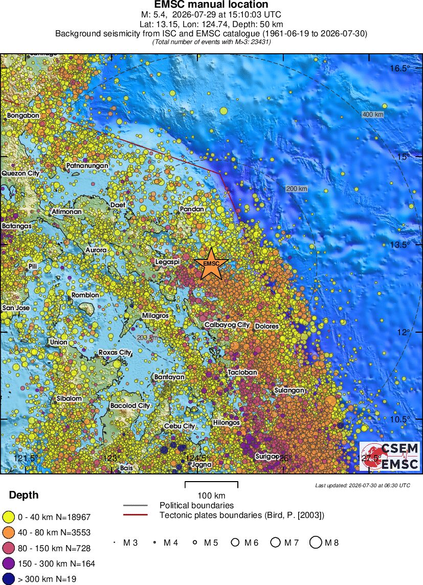 regional historical seismicity