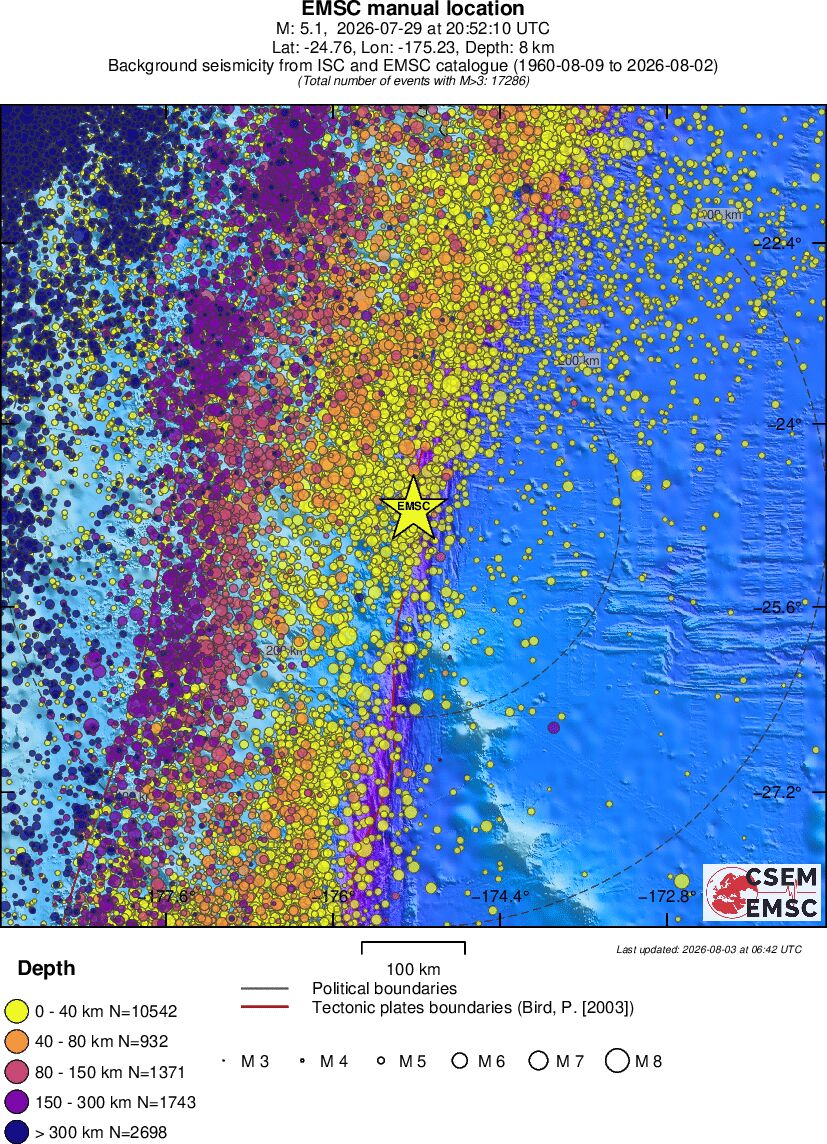 regional historical seismicity