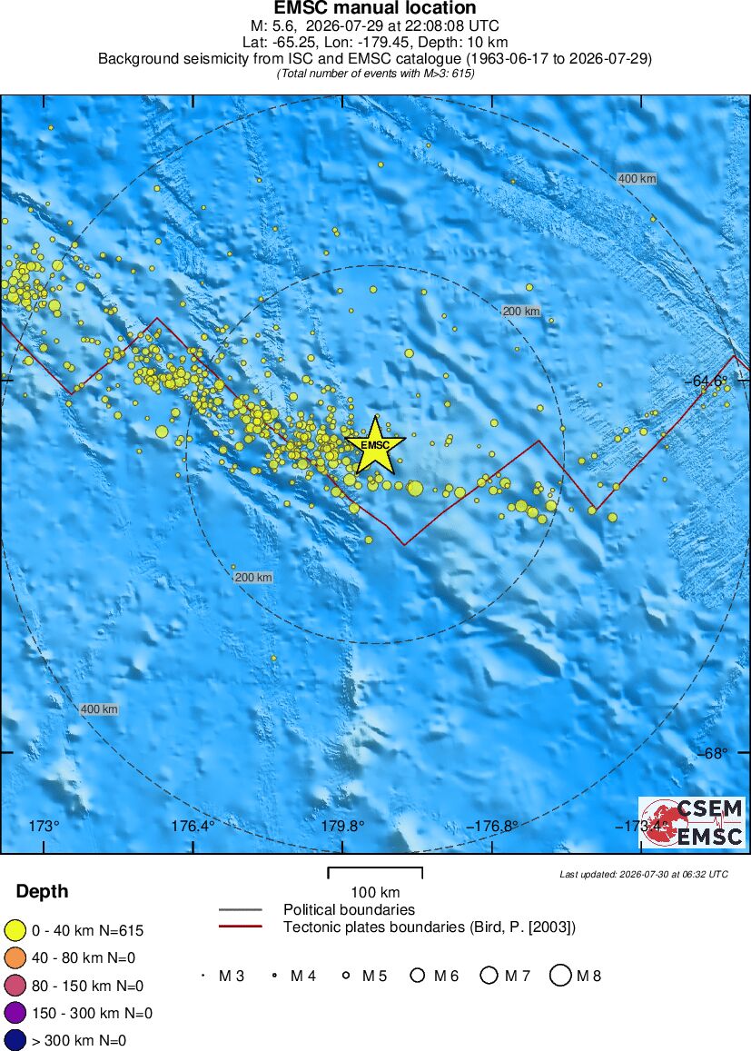 regional historical seismicity