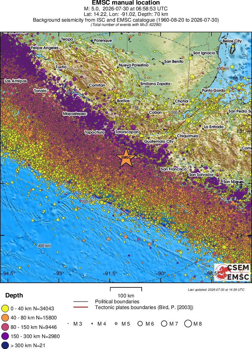 regional historical seismicity