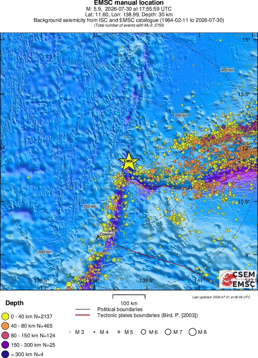 regional historical seismicity