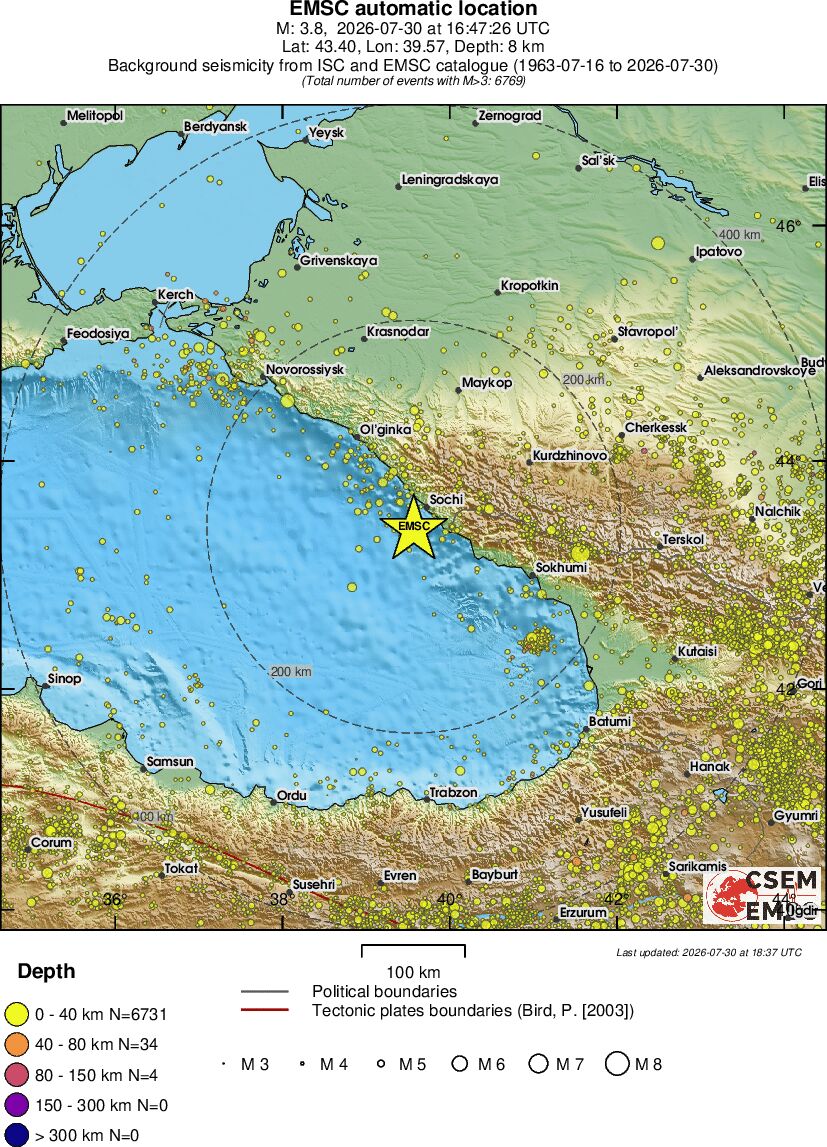 regional historical seismicity