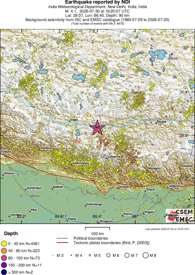 regional historical seismicity