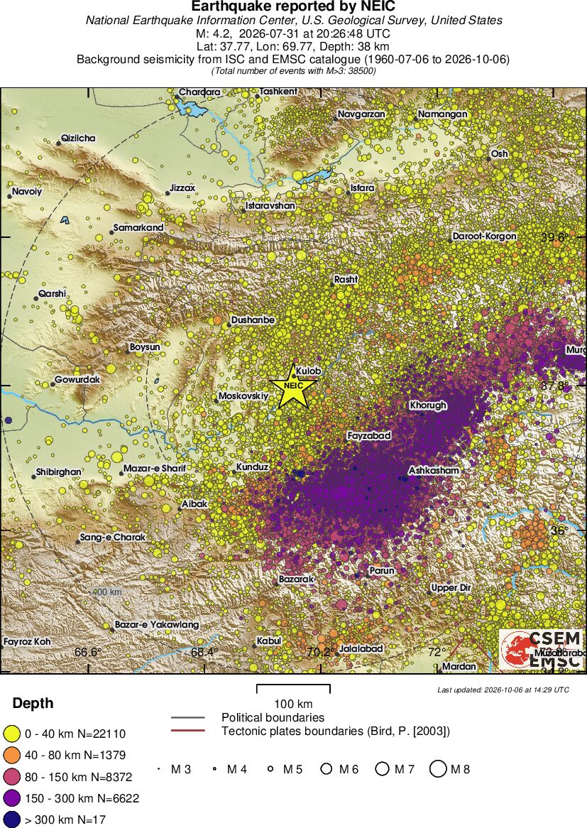 regional historical seismicity
