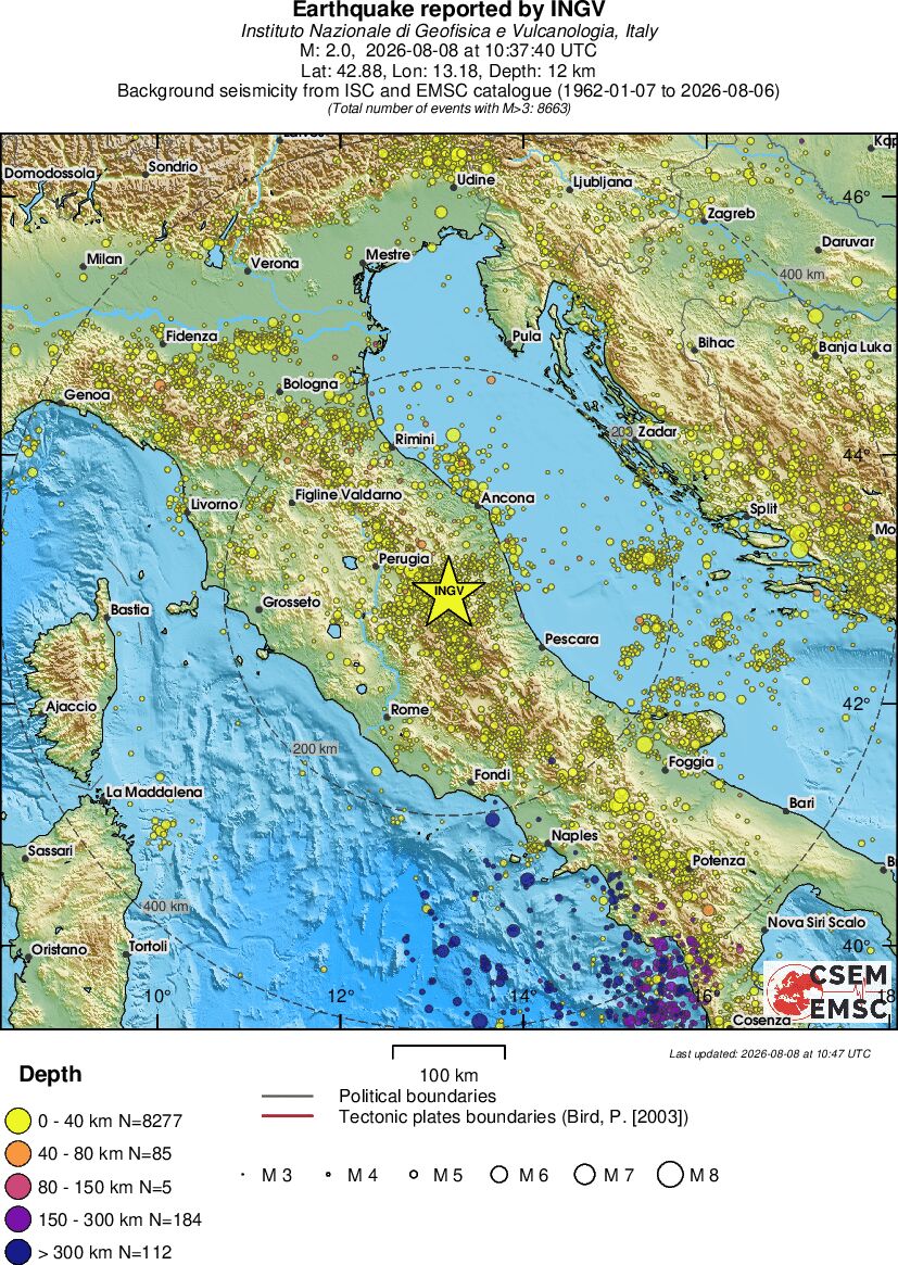 regional historical seismicity