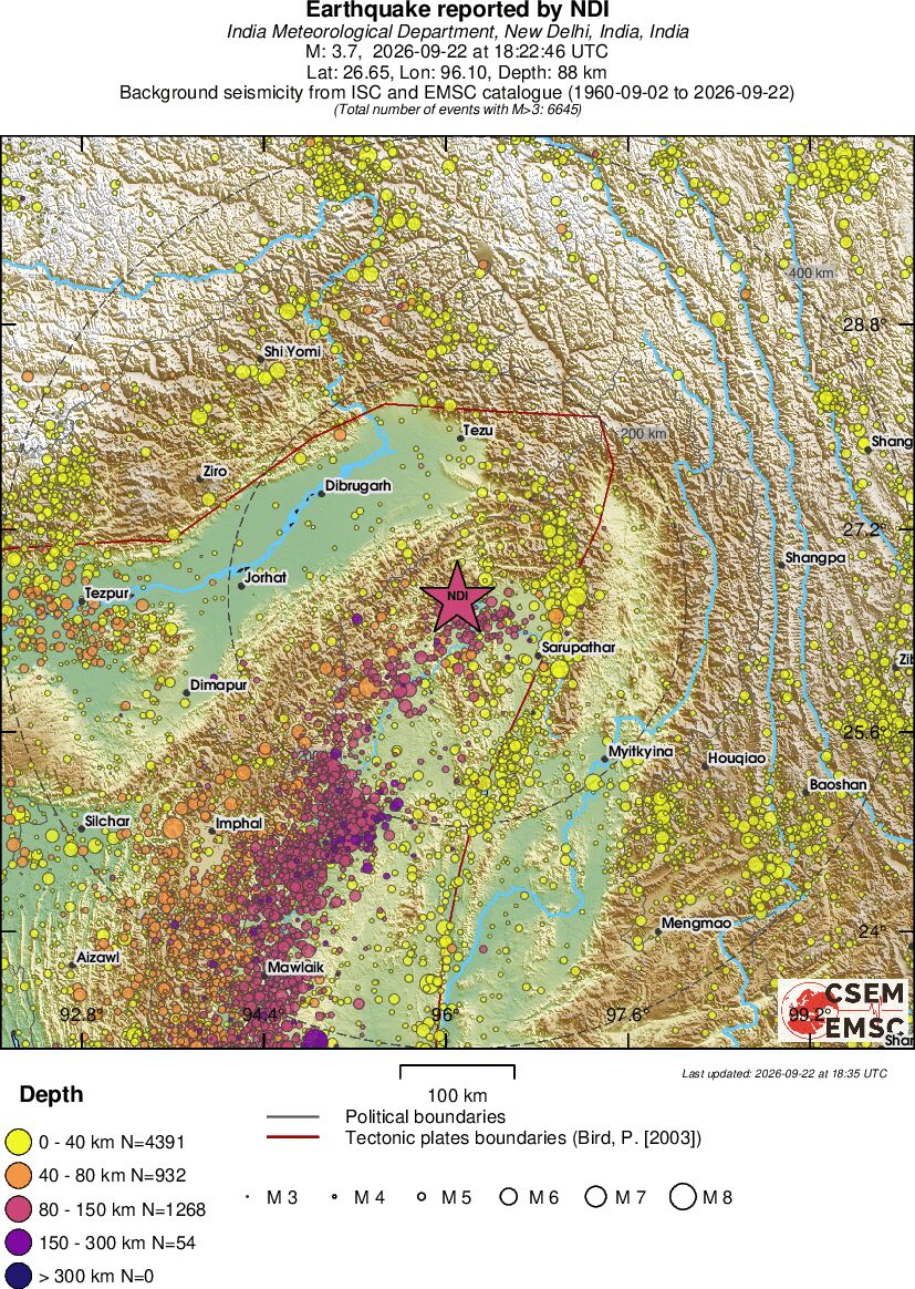 regional historical seismicity
