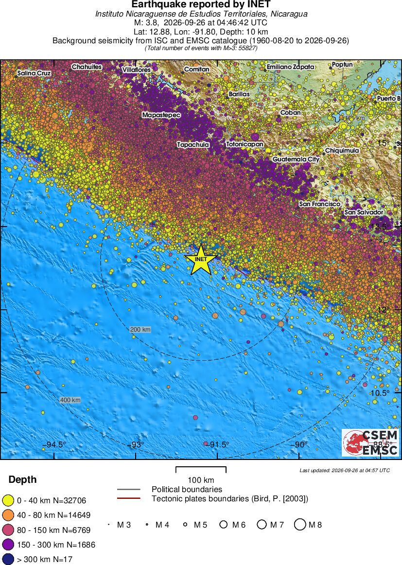 regional historical seismicity