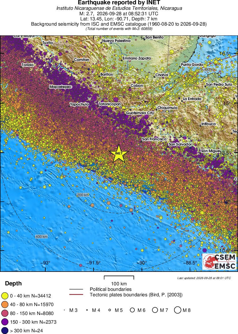 regional historical seismicity