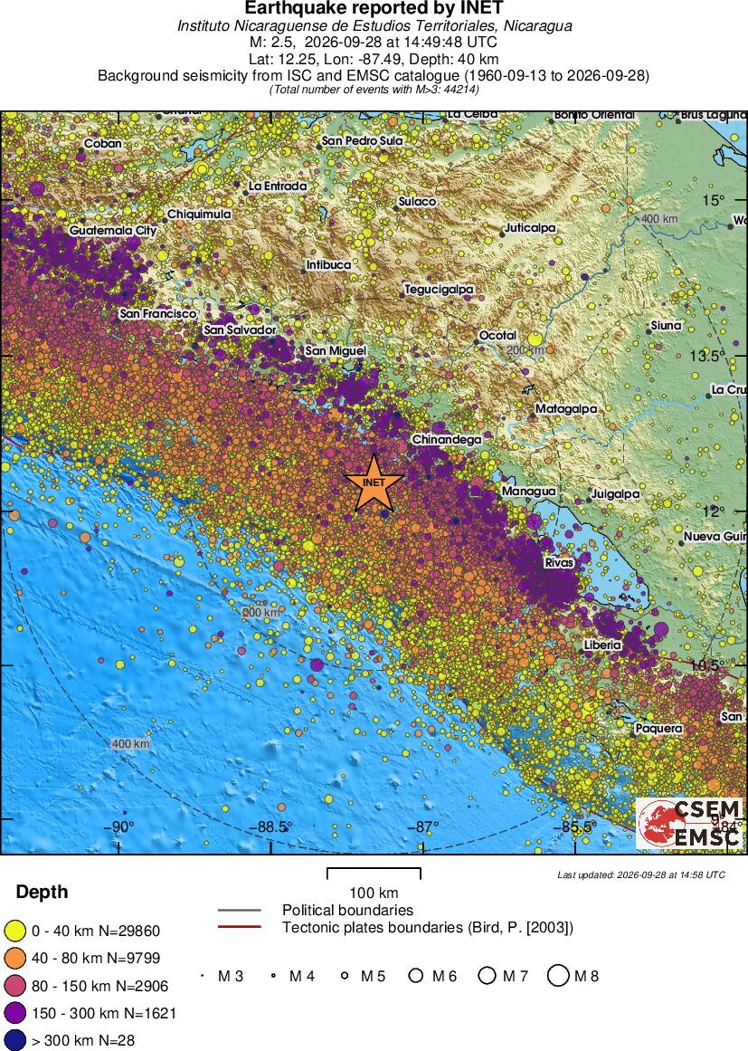regional historical seismicity